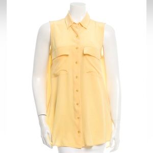 Yellow Equipment silk sleeveless top